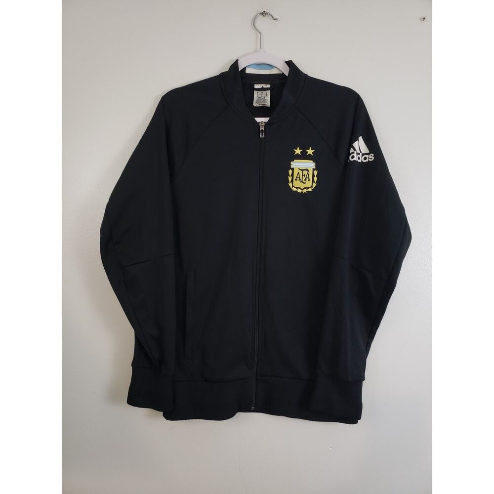 Y2K Adidas Argentina Anthem Jacket Soccer World Champions Size S Black 2015